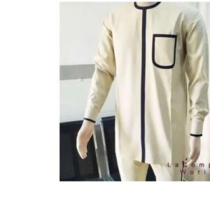 Men's Senator Native Wear (White With Black Design Long Sleeve)