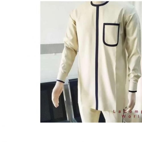 Men's Senator Native Wear (White With Black Design Long Sleeve)