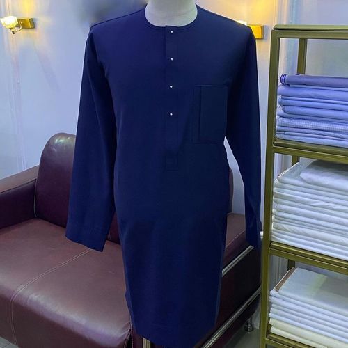 Men's Senator Native Wear (Navy Blue With Button Studs Long Sleeve)